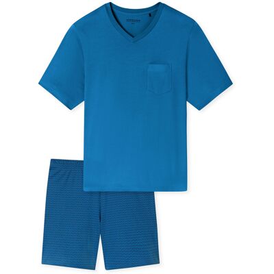 Schiesser Herren Pyjama Comfort EssentialsSchlafanzug, Pyjama Set, Nachtwäsche Blau EU58 Schiesser Herren Pyjama Comfort EssentialsSchlafanzug, Pyjama Set, Nachtwäsche Blau EU58