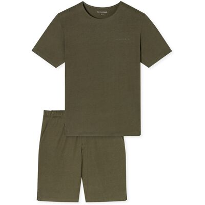 Schiesser Herren Pyjama Modern BondedSchlafanzug, Pyjama Set, Nachtwäsche Olive EU 54 Schiesser Herren Pyjama Modern BondedSchlafanzug, Pyjama Set, Nachtwäsche Olive EU 54