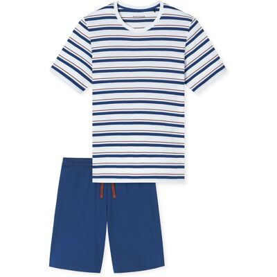 Schiesser Herren Pyjama CasualSchlafanzug, Pyjama Set, Nachtwäsche Blau EU56 Schiesser Herren Pyjama CasualSchlafanzug, Pyjama Set, Nachtwäsche Blau EU56