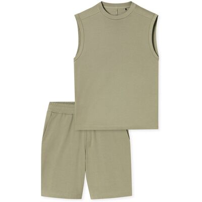 Schiesser Herren Pyjama ModernSchlafanzug, Pyjama Set, Nachtwäsche Khaki EU50 Schiesser Herren Pyjama ModernSchlafanzug, Pyjama Set, Nachtwäsche Khaki EU50
