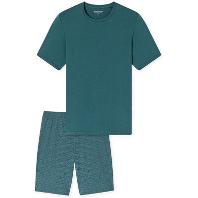 Schiesser Herren Pyjama Casual EssentialsSchlafanzug, Pyjama Set, Nachtwäsche Grün EU56 Schiesser Herren Pyjama Casual EssentialsSchlafanzug, Pyjama Set, Nachtwäsche Grün EU56
