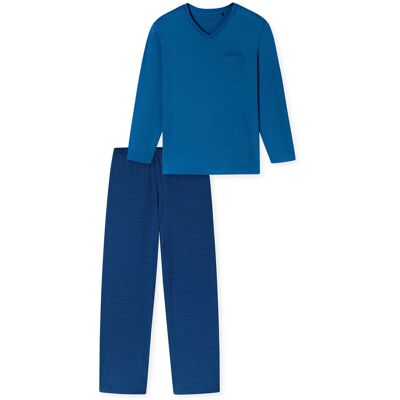 Schiesser Herren Pyjama Comfort EssentialsSchlafanzug, Pyjama Set, Nachtwäsche Blau EU 54 Schiesser Herren Pyjama Comfort EssentialsSchlafanzug, Pyjama Set, Nachtwäsche Blau EU 54