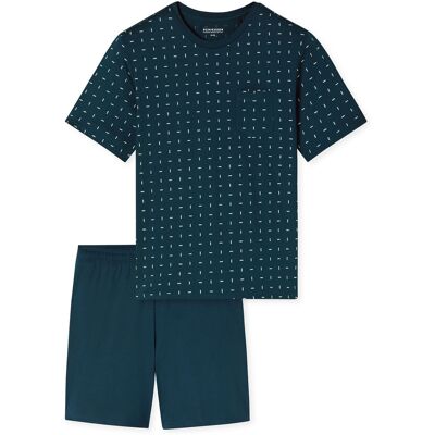 Schiesser Herren Pyjama Comfort EssentialsSchlafanzug, Pyjama Set, Nachtwäsche Blaugrün EU48 Schiesser Herren Pyjama Comfort EssentialsSchlafanzug, Pyjama Set, Nachtwäsche Blaugrün EU48