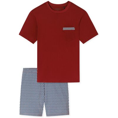 Schiesser Herren Pyjama ComfortSchlafanzug, Pyjama Set, Nachtwäsche Rot EU56 Schiesser Herren Pyjama ComfortSchlafanzug, Pyjama Set, Nachtwäsche Rot EU56