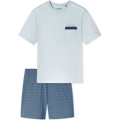 Schiesser Herren Pyjama ComfortSchlafanzug, Pyjama Set, Nachtwäsche Hellblau EU 54 Schiesser Herren Pyjama ComfortSchlafanzug, Pyjama Set, Nachtwäsche Hellblau EU 54
