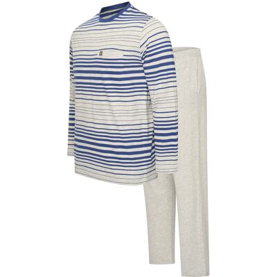Cappuccino Italia Pyjama Siena Pyjama Grau Blau XL Cappuccino Italia Pyjama Siena Pyjama Grau Blau XL