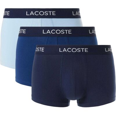 Lacoste - Boxershorts für Herren, Stretch, Baumwolle (3er-Pack) (Hellblau/Blau/Marine) Schwarz Blau XS Lacoste - Boxershorts für Herren, Stretch, Baumwolle (3er-Pack) (Hellblau/Blau/Marine) Schwarz Blau XS