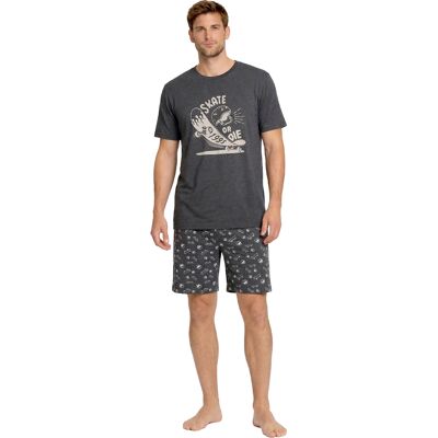 Kisses&Love Herren Sommer Kurz Baumwoll-Pyjamas KL30000 Grau M Kisses&Love Herren Sommer Kurz Baumwoll-Pyjamas KL30000 Grau M