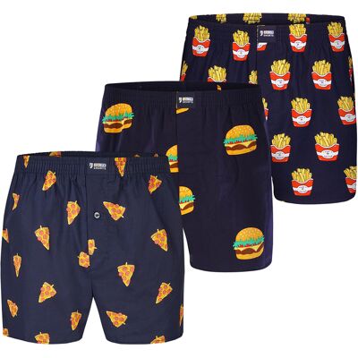 Happy Shorts Herren Boxer Motiv Mix Boxershorts, Unterhose, Boxerbriefs Dunkelblau XL Happy Shorts Herren Boxer Motiv Mix Boxershorts, Unterhose, Boxerbriefs Dunkelblau XL