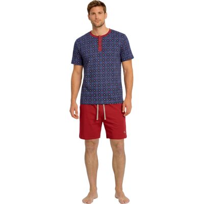 Kisses&Love Herren Sommer Kurz Baumwoll Pyjamas KL30000 Blau L Kisses&Love Herren Sommer Kurz Baumwoll Pyjamas KL30000 Blau L