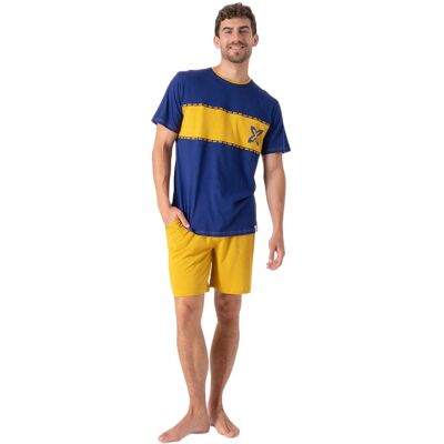Munich Herren Sommer Kurzpyjamas MU9 Blau M Munich Herren Sommer Kurzpyjamas MU9 Blau M