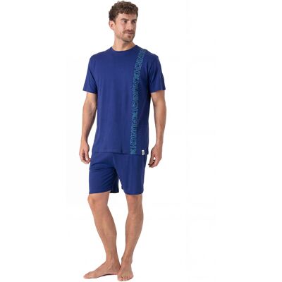 Munich Herren Sommer Kurzpyjama MU9 Blau M Munich Herren Sommer Kurzpyjama MU9 Blau M
