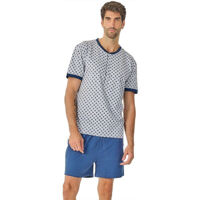 J&J Brothers Herren Sommer Kurzarm Schlafanzug JJB21 Grau L J&J Brothers Herren Sommer Kurzarm Schlafanzug JJB21 Grau L