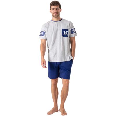 Munich Herren Sommer Kurzpyjama MU9 Grau M Munich Herren Sommer Kurzpyjama MU9 Grau M
