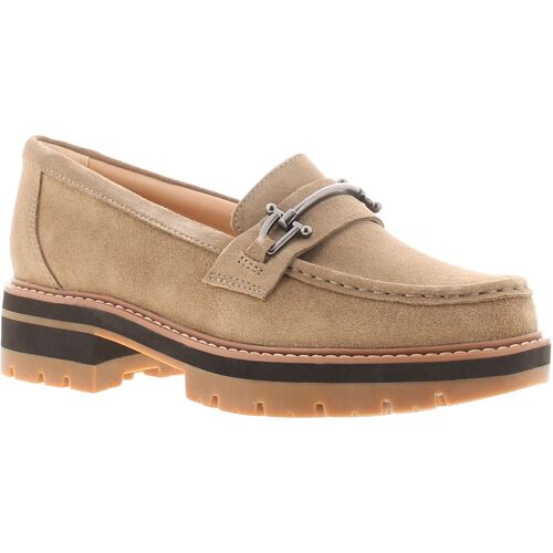 Clarks Damen Flache Schuhe Orianna Bit Leder Slipper beige Beige EU 36,5 / UK 3,5