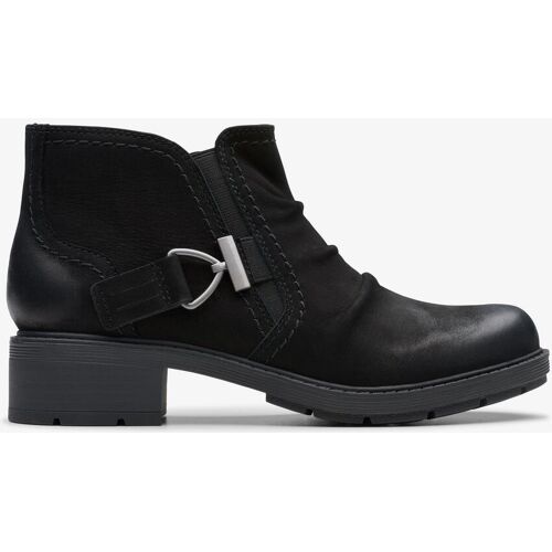 Clarks Hearth Clara Schwarze Nubukstiefel Schwarz EU 40,5 / UK 7