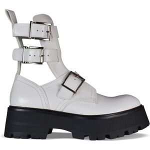 Alexander McQueen Rave Buckle Stiefeletten Weiß Weiß EU 38 Alexander McQueen Rave Buckle Stiefeletten Weiß Weiß EU 38