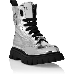 Philipp Plein Mid Boots Hexagon Monogram Silber EU 34 Philipp Plein Mid Boots Hexagon Monogram Silber EU 34
