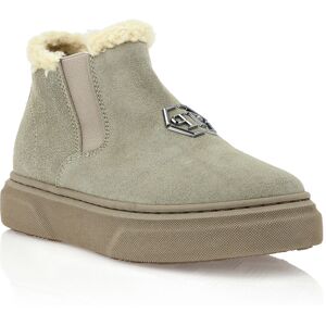 Philipp Plein Eco Shearling Suede Anckle Boots Beige EU 34 Philipp Plein Eco Shearling Suede Anckle Boots Beige EU 34