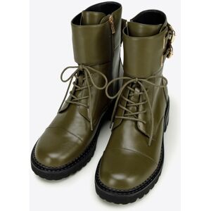 Wittchen Damen-Lederstiefel mit Schnallen, olivgrün, Naturleder Olive EU 37 Wittchen Damen-Lederstiefel mit Schnallen, olivgrün, Naturleder Olive EU 37