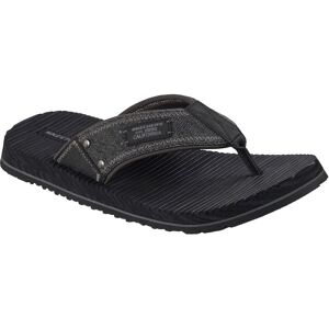 Skechers Quill Textil Herren schwarze Flip-Flops Schwarz EU 46 / UK 11 Skechers Quill Textil Herren schwarze Flip-Flops Schwarz EU 46 / UK 11