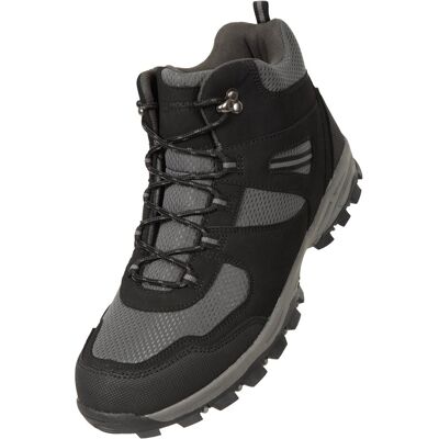 Mountain Warehouse Herren Mcleod Breite Wanderschuhe (Jet Black) Schwarz EU 42 / UK 8 Mountain Warehouse Herren Mcleod Breite Wanderschuhe (Jet Black) Schwarz EU 42 / UK 8