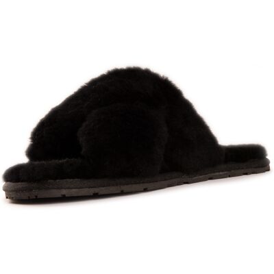 Aus Wooli Australia Damen Schafsfell Wolle Brighton Hausschuhe Schwarz EU 40,5 / UK 7 Aus Wooli Australia Damen Schafsfell Wolle Brighton Hausschuhe Schwarz EU 40,5 / UK 7