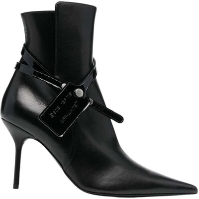 Off-White Nappa-Kalbsstiefel mit Reissverschluss in Schwarz Schwarz EU 36 / UK 3 Off-White Nappa-Kalbsstiefel mit Reissverschluss in Schwarz Schwarz EU 36 / UK 3