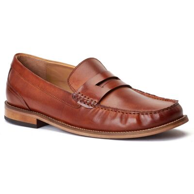 Base London Garfield Herren Mokassins aus gebranntem Tan-Leder Bräunen EU 40,5 / UK 7 Base London Garfield Herren Mokassins aus gebranntem Tan-Leder Bräunen EU 40,5 / UK 7