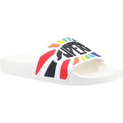 Superga Damen Pantolette Mehrfarbig Logo Sandalen Weiß 34786 Weiß EU 38,5 / UK 5,5 Superga Damen Pantolette Mehrfarbig Logo Sandalen Weiß 34786 Weiß EU 38,5 / UK 5,5
