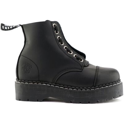 Grinders Unisex – Schwarze Lederstiefeletten mit Reißverschluss - Cameron ACS Schwarz EU 36 / UK 3 Grinders Unisex – Schwarze Lederstiefeletten mit Reißverschluss - Cameron ACS Schwarz EU 36 / UK 3