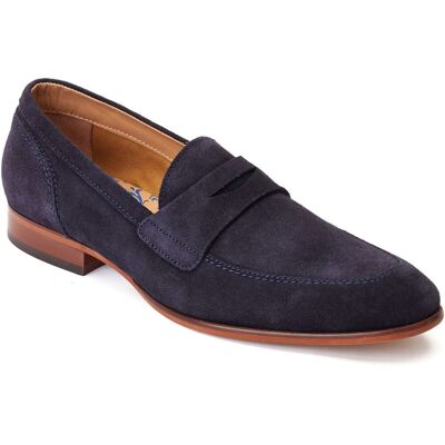 Base London Bruno Herren Mokassins aus Leder in Marineblau Marine EU 44.5 / UK 10 Base London Bruno Herren Mokassins aus Leder in Marineblau Marine EU 44.5 / UK 10