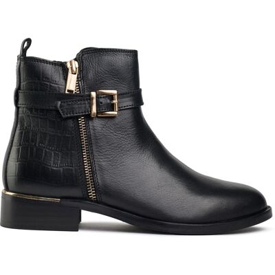 Sole Gada Zip & Buckle Stiefel Schwarz EU 38 / UK 5 Sole Gada Zip & Buckle Stiefel Schwarz EU 38 / UK 5