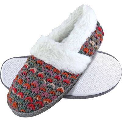 Dunlop - Damen niedlich flauschig Plüsch Winter warm Luxus Komfort gestrickt Hausschuhe Braun EU 39/UK 6 Dunlop - Damen niedlich flauschig Plüsch Winter warm Luxus Komfort gestrickt Hausschuhe Braun EU 39/UK 6