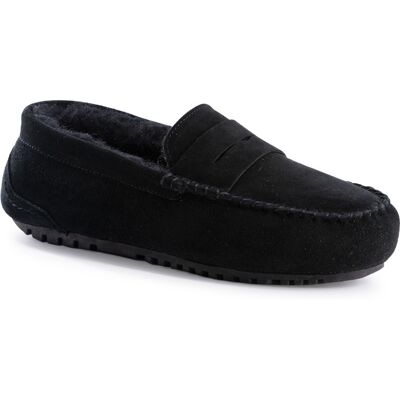 Aus Wooli Australia Women's Byronbay Gemütliche Mokassins Schwarz EU 37 / UK 4 Aus Wooli Australia Women's Byronbay Gemütliche Mokassins Schwarz EU 37 / UK 4
