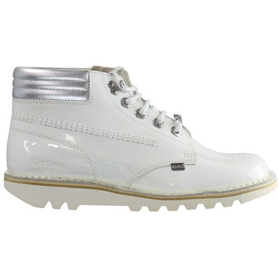 Kickers Kicker Throwback -Knöchel Frauen weiße Stiefel Weiß EU 36 / UK 3 Kickers Kicker Throwback -Knöchel Frauen weiße Stiefel Weiß EU 36 / UK 3