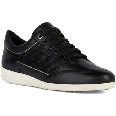 Geox D MYRIA Kunstleder Damenschwarze Turnschuhe Schwarz EU 40,5 / UK 7 Geox D MYRIA Kunstleder Damenschwarze Turnschuhe Schwarz EU 40,5 / UK 7