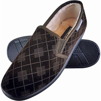 DUNLOP - HERREN PLÜSCHPELZ GEFÜTTERT MEMORY FOAM KARIERT MOKASSIN HAUSSCHUHE MIT HARTER SOHLE Braun EU 44.5 / UK 10 DUNLOP - HERREN PLÜSCHPELZ GEFÜTTERT MEMORY FOAM KARIERT MOKASSIN HAUSSCHUHE MIT HARTER SOHLE Braun EU 44.5 / UK 10