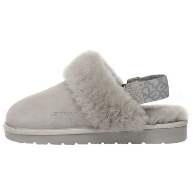 EverAU Australia EVER AU Damen Pelikan Abnehmbarer Riemen Slingback Slippers - Grau Grau EU 38 / UK 5 EverAU Australia EVER AU Damen Pelikan Abnehmbarer Riemen Slingback Slippers - Grau Grau EU 38 / UK 5