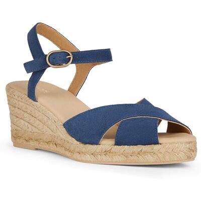 Geox D Gelsa Low C Leder Damen Navy Sandalen Marine EU 41 / UK 7,5 Geox D Gelsa Low C Leder Damen Navy Sandalen Marine EU 41 / UK 7,5