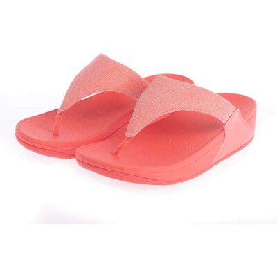 FitFlop Damen Fit Flop Lulu Shimmerlux Zehenposten Sandalen in Koralle Koralle EU 42 / UK 8 FitFlop Damen Fit Flop Lulu Shimmerlux Zehenposten Sandalen in Koralle Koralle EU 42 / UK 8