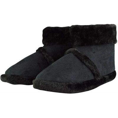 Slipper Snob - Herren Slipper Booties mit weicher, gepolsterter Sohle Schwarz EU 40,5 / UK 7 Slipper Snob - Herren Slipper Booties mit weicher, gepolsterter Sohle Schwarz EU 40,5 / UK 7
