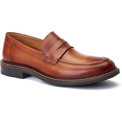 Base London Ivey Herren Mokassins aus gebranntem Tan-Leder Bräunen EU 40,5 / UK 7 Base London Ivey Herren Mokassins aus gebranntem Tan-Leder Bräunen EU 40,5 / UK 7