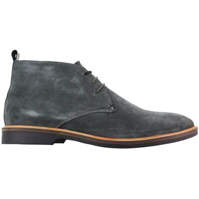 House of Cavani Graue Herren-Chukka-Stiefel aus Wildleder mit Schnürung Grau EU 47.5 / UK 12 House of Cavani Graue Herren-Chukka-Stiefel aus Wildleder mit Schnürung Grau EU 47.5 / UK 12