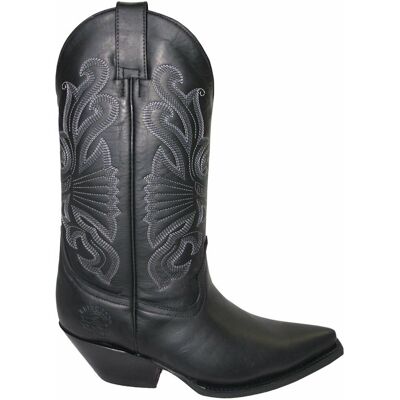 Grinders Western-Cowboystiefel aus schwarzem Leder – Buffalo Schwarz EU40 Grinders Western-Cowboystiefel aus schwarzem Leder – Buffalo Schwarz EU40