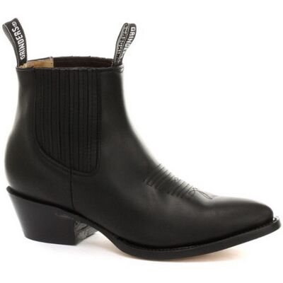 Schwarze Unisex-Western-Stiefeletten von Grinders – Maverick Schwarz EU41 Schwarze Unisex-Western-Stiefeletten von Grinders – Maverick Schwarz EU41