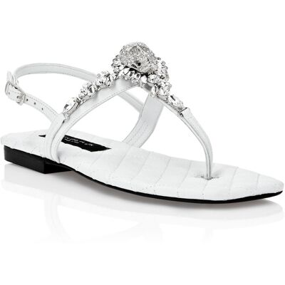 Philipp Plein Sandalen Skull Weiß EU35 Philipp Plein Sandalen Skull Weiß EU35