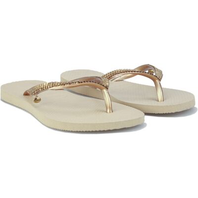 Havaianas Tongs Slim maille métal Sand EU 40,5 / UK 7 Havaianas Tongs Slim maille métal Sand EU 40,5 / UK 7
