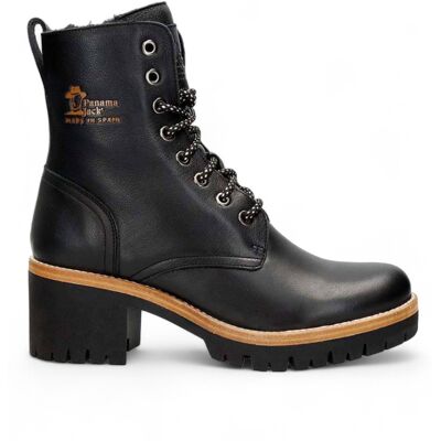 Panama Jack Damen-Stiefeletten Padma B11 aus schwarzem Leder Schwarz EU 37 / UK 4 Panama Jack Damen-Stiefeletten Padma B11 aus schwarzem Leder Schwarz EU 37 / UK 4