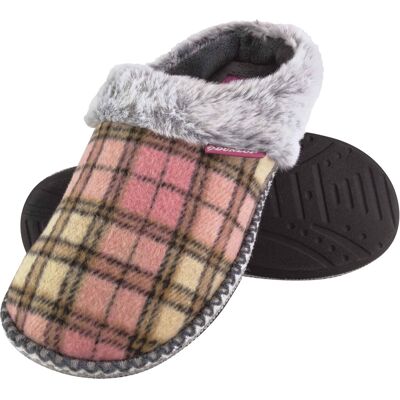 Dunlop - Damen niedlich kuschelig Plüsch Memory Foam gestrickt Hausschuhe mit offenen Rücken Mules Rosa EU 36 / UK 3 Dunlop - Damen niedlich kuschelig Plüsch Memory Foam gestrickt Hausschuhe mit offenen Rücken Mules Rosa EU 36 / UK 3